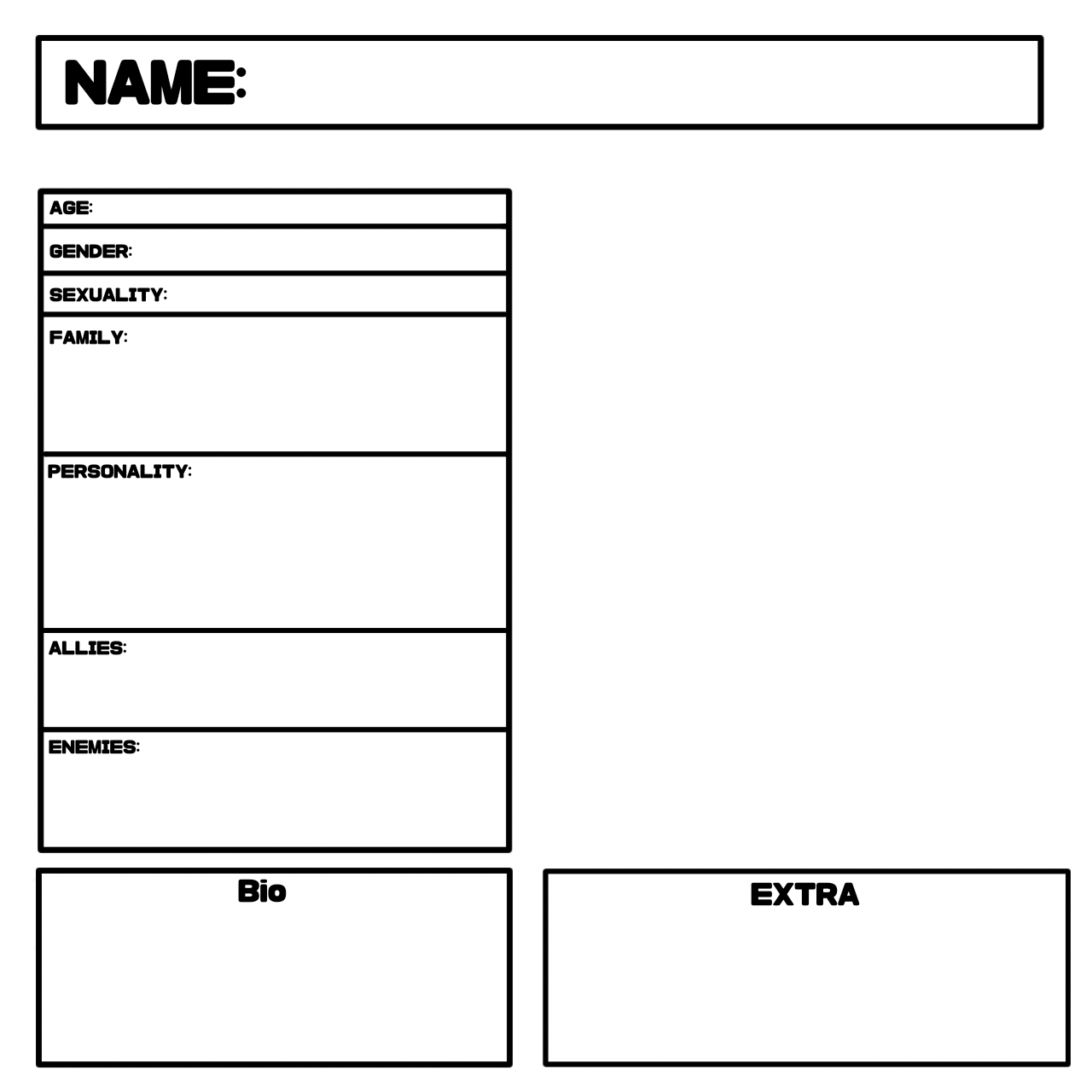 Character Sheet template v2 by jebens1 on DeviantArt Character Sheet template v2 by jebens1 on DeviantArt