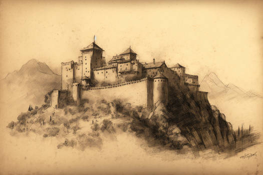 Hilltop Fortress Sketch