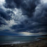 cloudy seashore