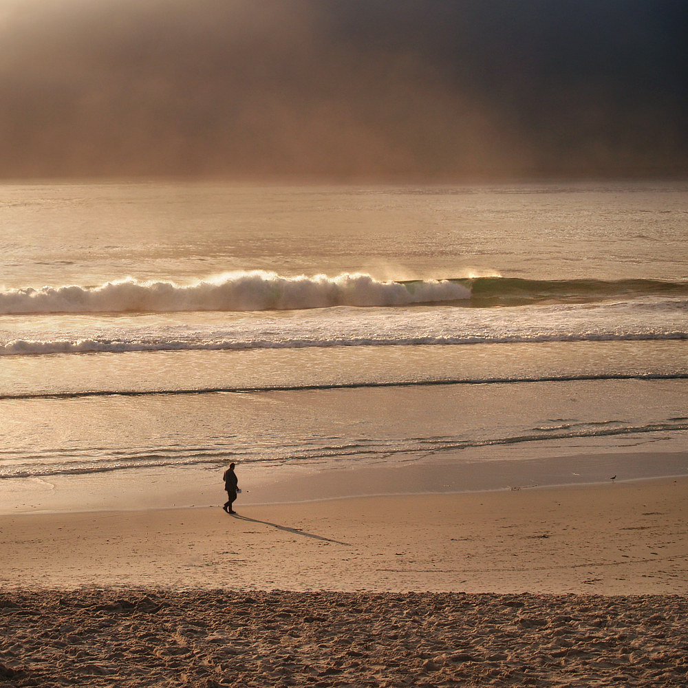 walking on the sand....