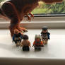 The Lego clone wars gang chilling with a T-Rex