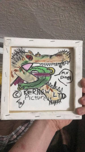 Spinosaurus canvas painting B side