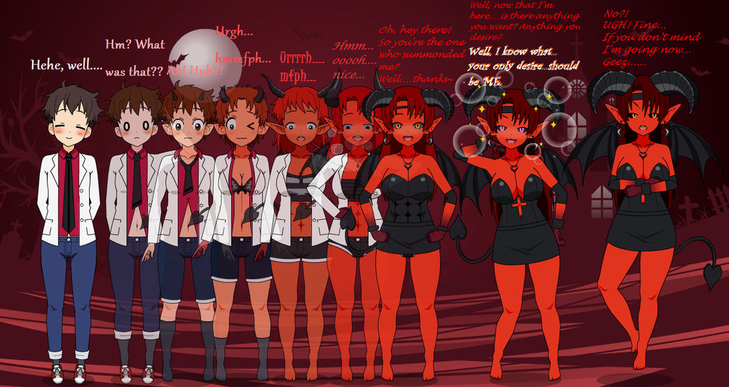 Demon Transformation Demon TF by MooTheHedgedog on DeviantArt