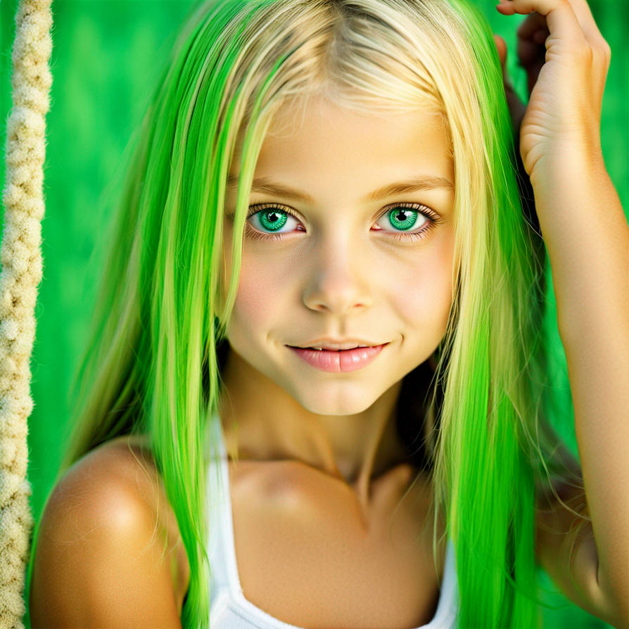 Tween girls with blonde hair big green eyes bikini by 7211yo on DeviantArt
