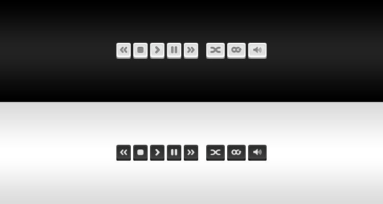 Free PSD: Music Control Buttons by BlakeCeeno on DeviantArt