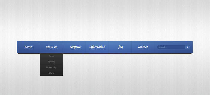 Free PSD Drop Down Navigation