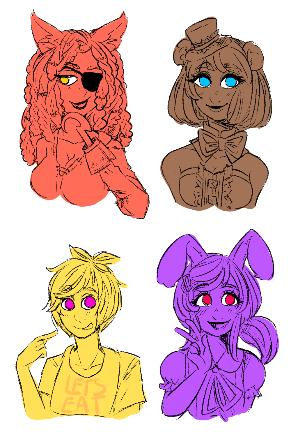 HumanAnimatronics FNAF Genderbend By Amporasexual On DeviantArt.