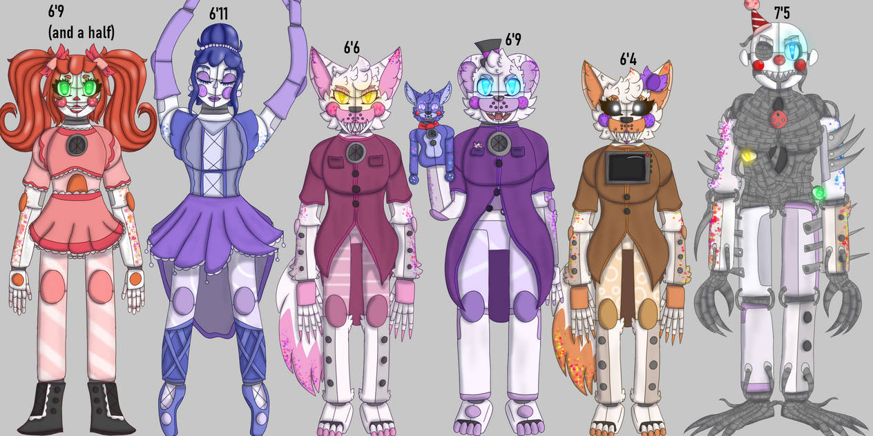 TODOS OS ANIMATRONICS DE FNAF SISTER LOCATION! PERSONAGENS 