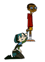 Gwen and Cameron With Handcuffs (Total Drama)