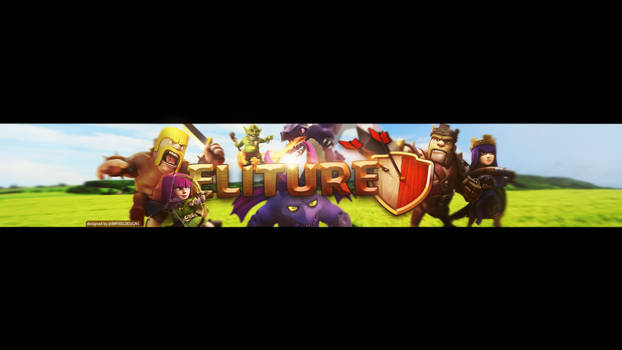 Eliture YT Banner - Clash Of Clans themed