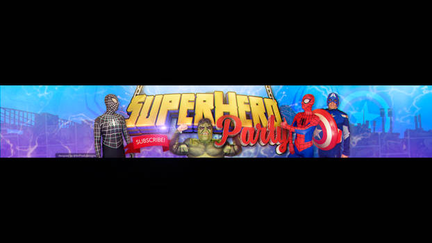 SuperHero Party YouTube Banner