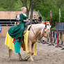 Medieval Lady Maid Riding Stock