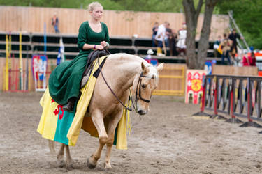 Medieval Lady Maid Riding Stock