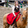 Medieval Lady Maid Riding Stock