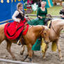 Medieval Lady Maid Riding Stock