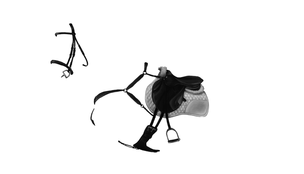 FREE Eventer HIGH DETAILED Greyscale Tack