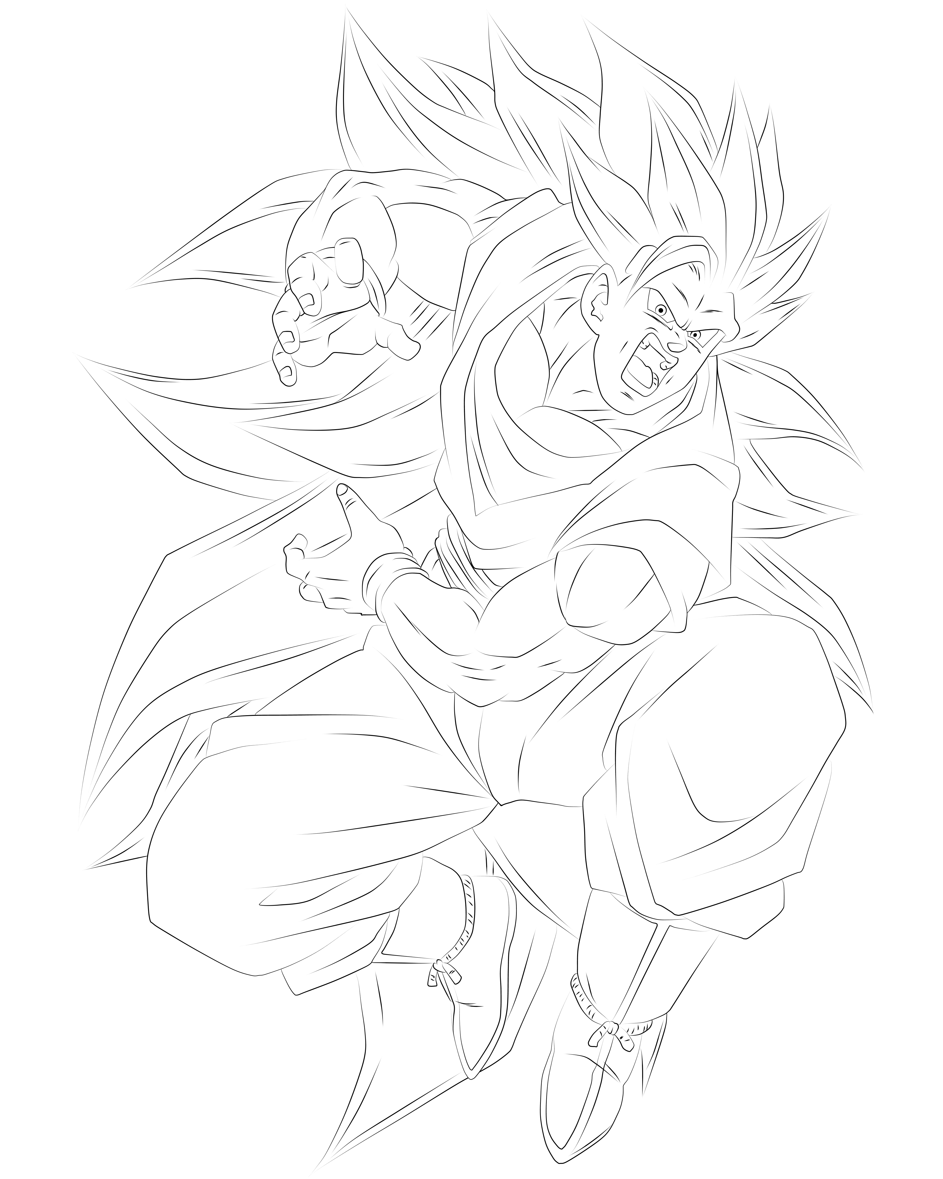 Lineart - Gogeta SSJ4 by el-maky-z on DeviantArt