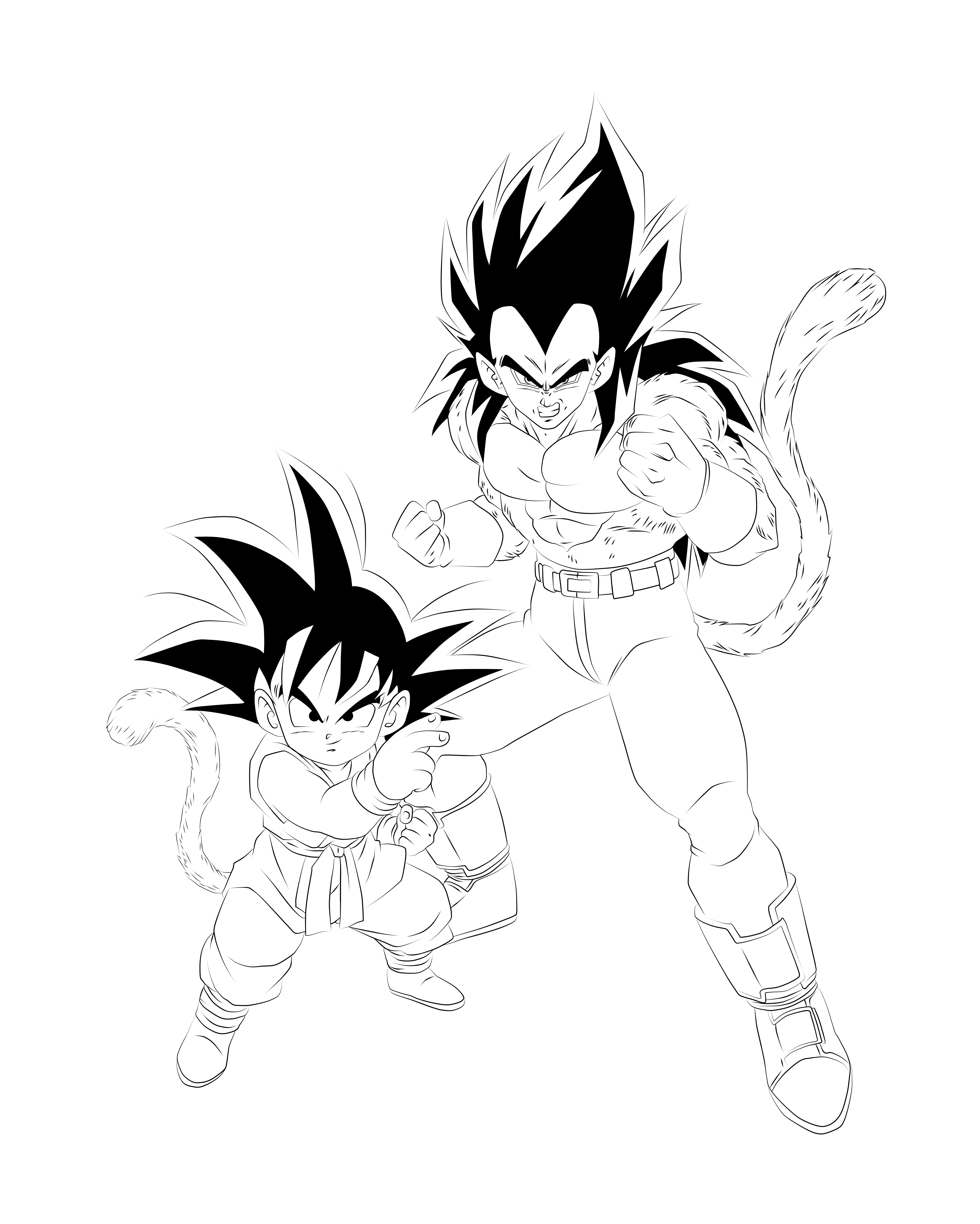 Son Goku Gt Y Vegeta Super Saiyayin 4 Lineart By Kirotoblack On Son Goku Gt Y Vegeta Super Saiyayin 4 Lineart By Kirotoblack On
