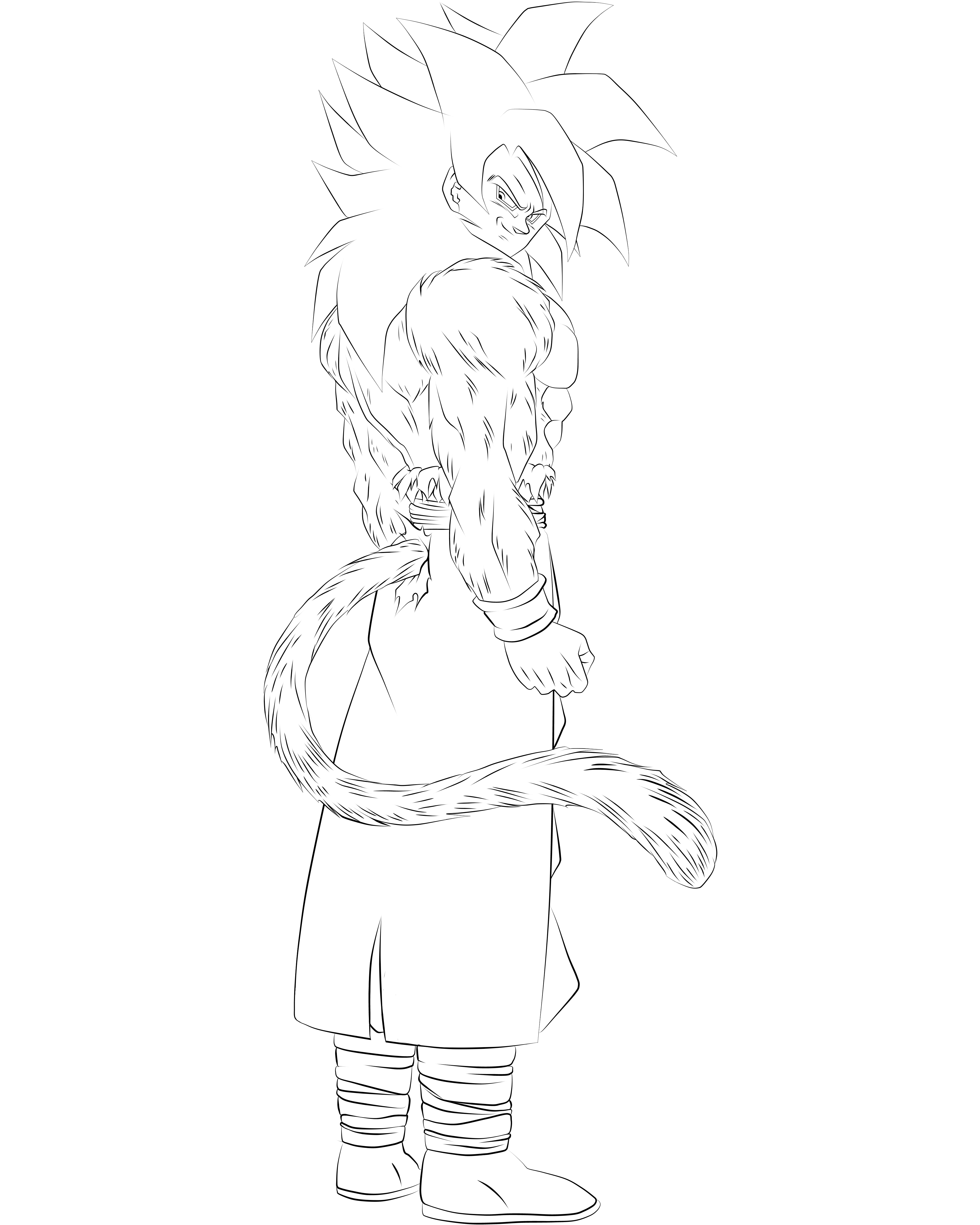 Super Saiyayin 4 Son Kohaku (LineArt 2)