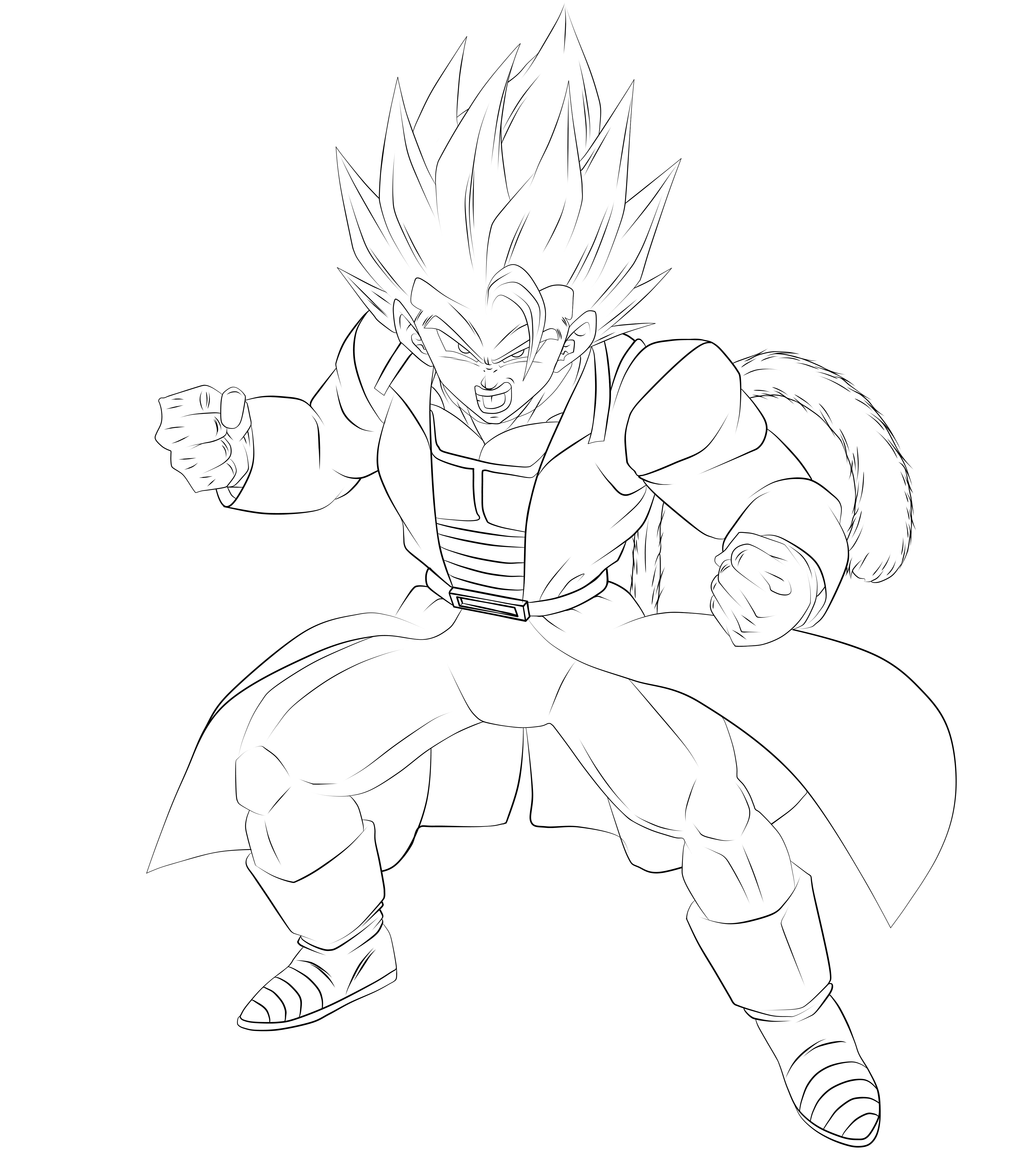 Super Saiyayin 2 Ryu (LineArt)