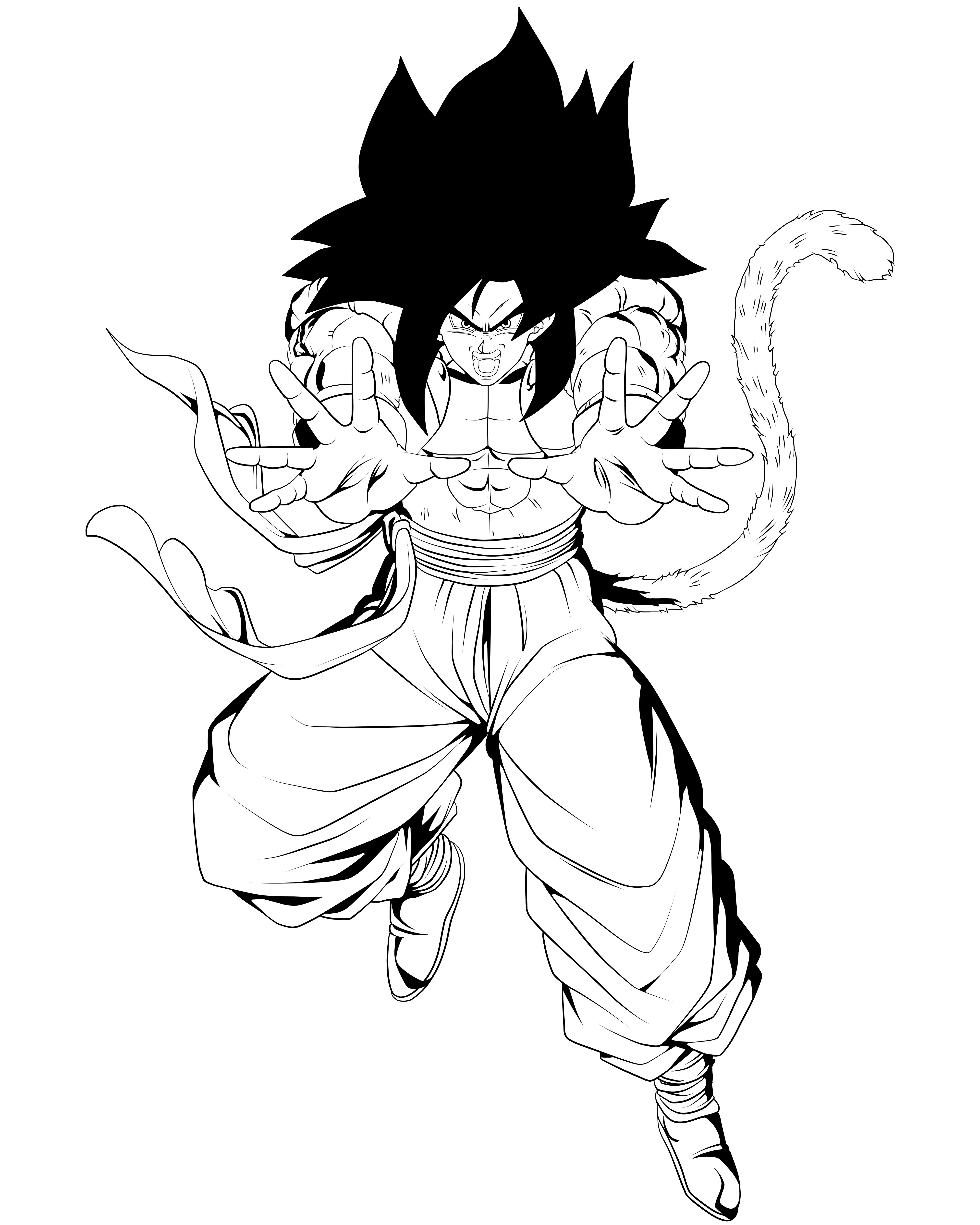 Super Saiyayin 4 Koruha (LineArt 2)