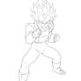 Super Saiyayin 2 Vegeta Junior LD (LineArt)