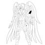 Cygnus Hyoga God Cloth (LineArt)