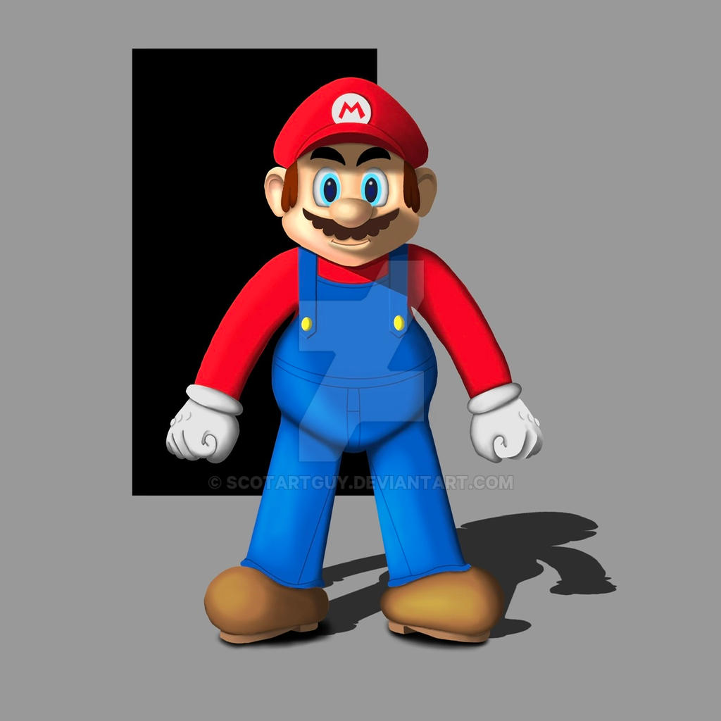 Mario Front Deviantart Mario Fanart by ScotArtGuy on DeviantArt