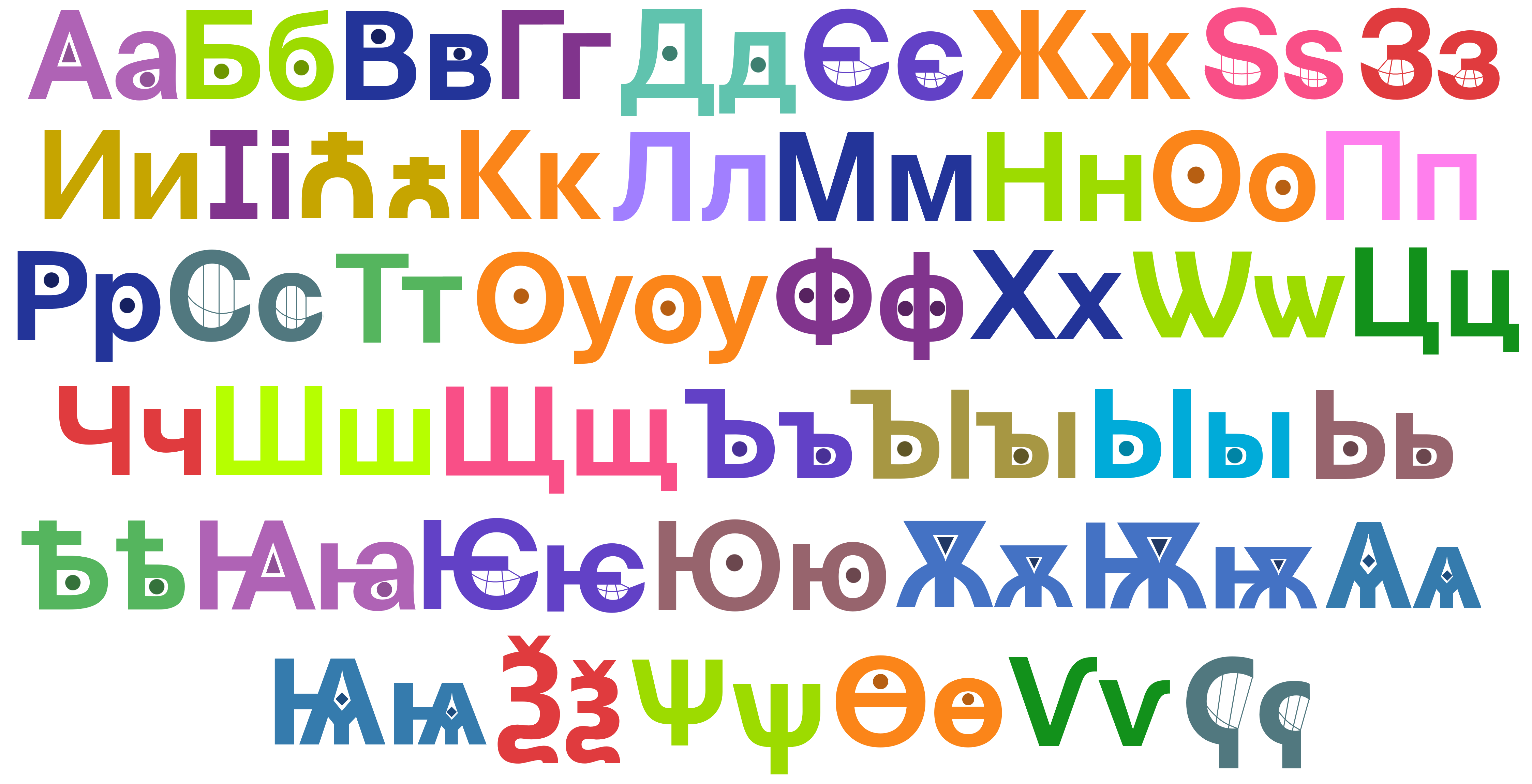 Early Cyrillic Alphabet Tvokids 