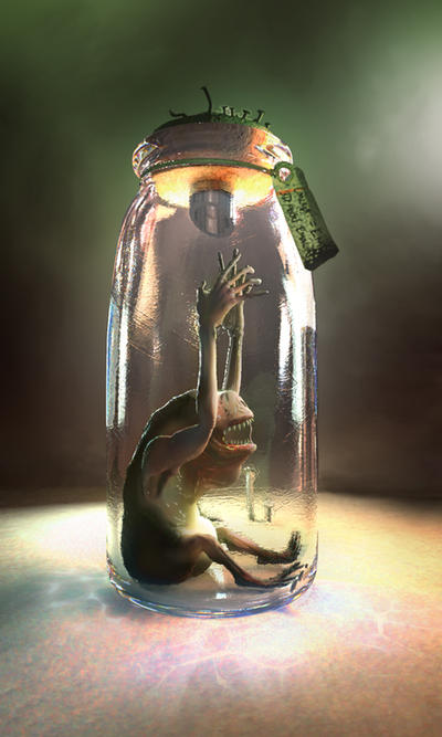 blind bottle critter vray