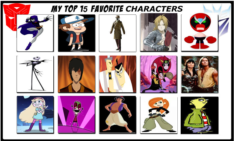 My Top 15 Favorite Characters By Oboeshoes16 On Deviantart My Top 15 Favorite Characters By Oboeshoes16 On Deviantart