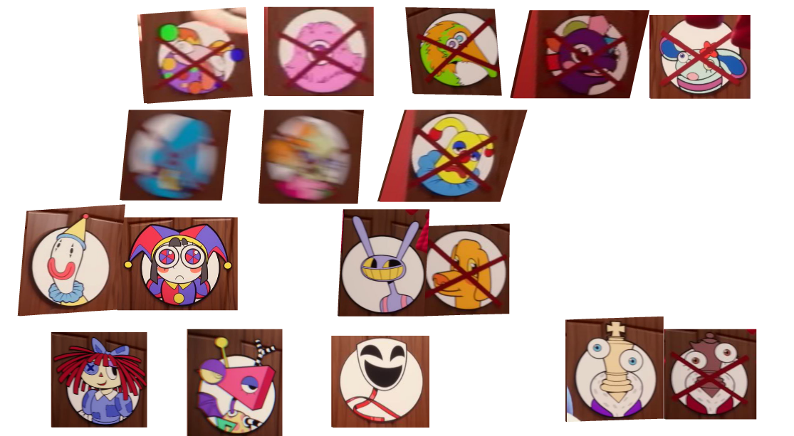 Abstracted Character Digital Circus - All Room Portraits by piski8888 on DeviantArt