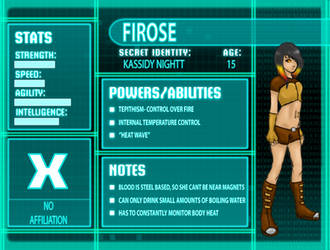 Young Justice OC- Firose Profile