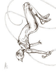 Jumping Catwoman