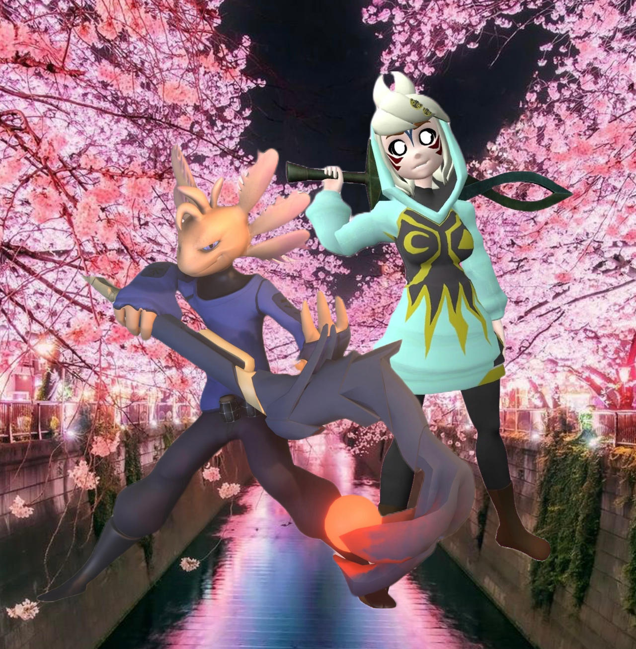 Axol x Melony Wallpaper #1 by SuperMemeMaker5 on DeviantArt