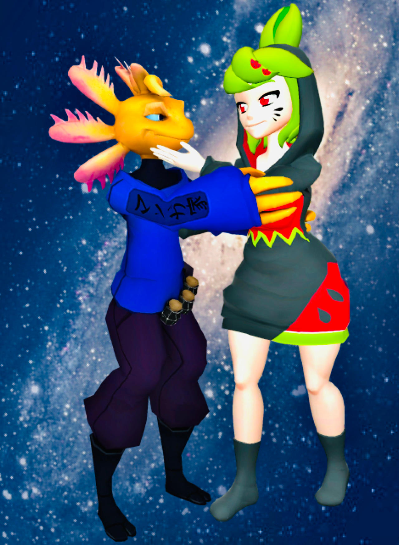 Axol x Melony Wallpaper #5 by SuperMemeMaker5 on DeviantArt