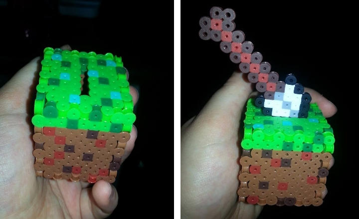 Minecraft 3d perler Cube by CraftinNerdy on DeviantArt