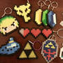 Assorted Zelda Perler Keychains