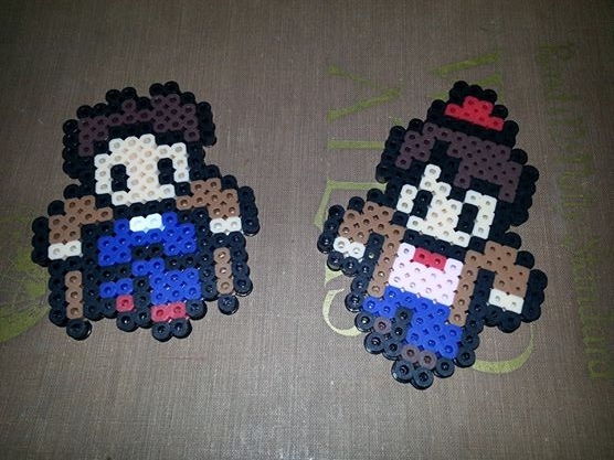 10th and 11th Doctors perler