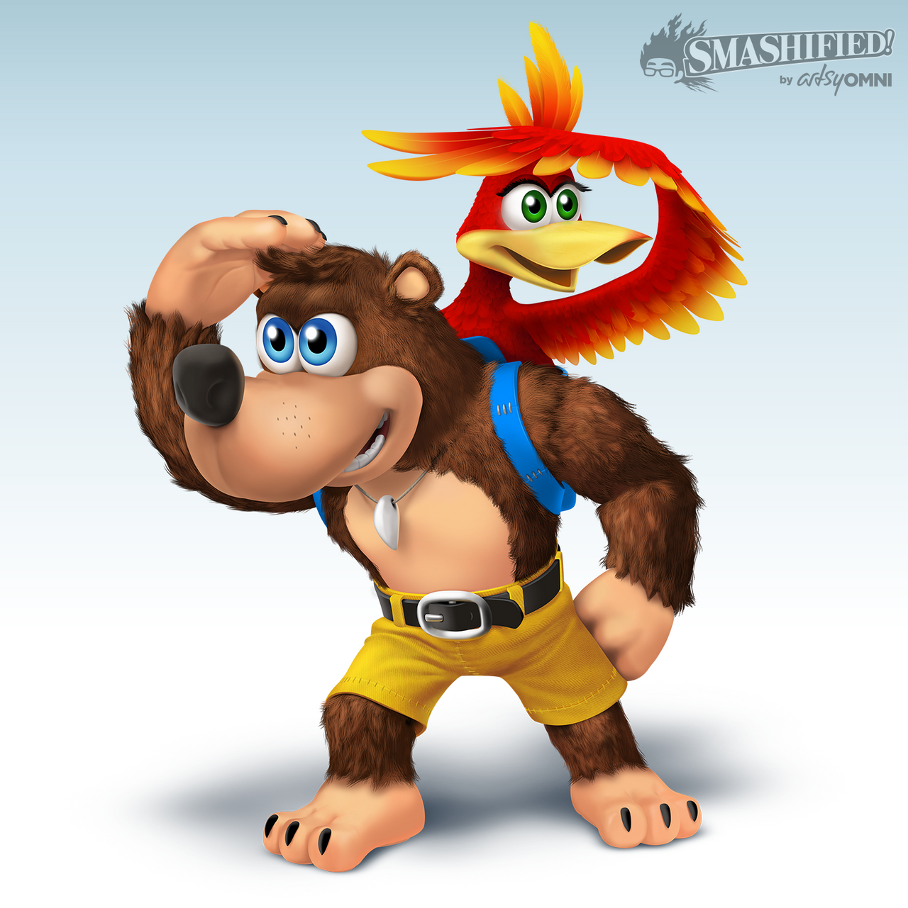 Banjo and Kazooie Smashified by hextupleyoodot