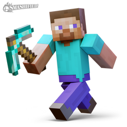Minecraft Steve... Smashified? by hextupleyoodot