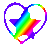 Free Rainbow Star Heart Avatar