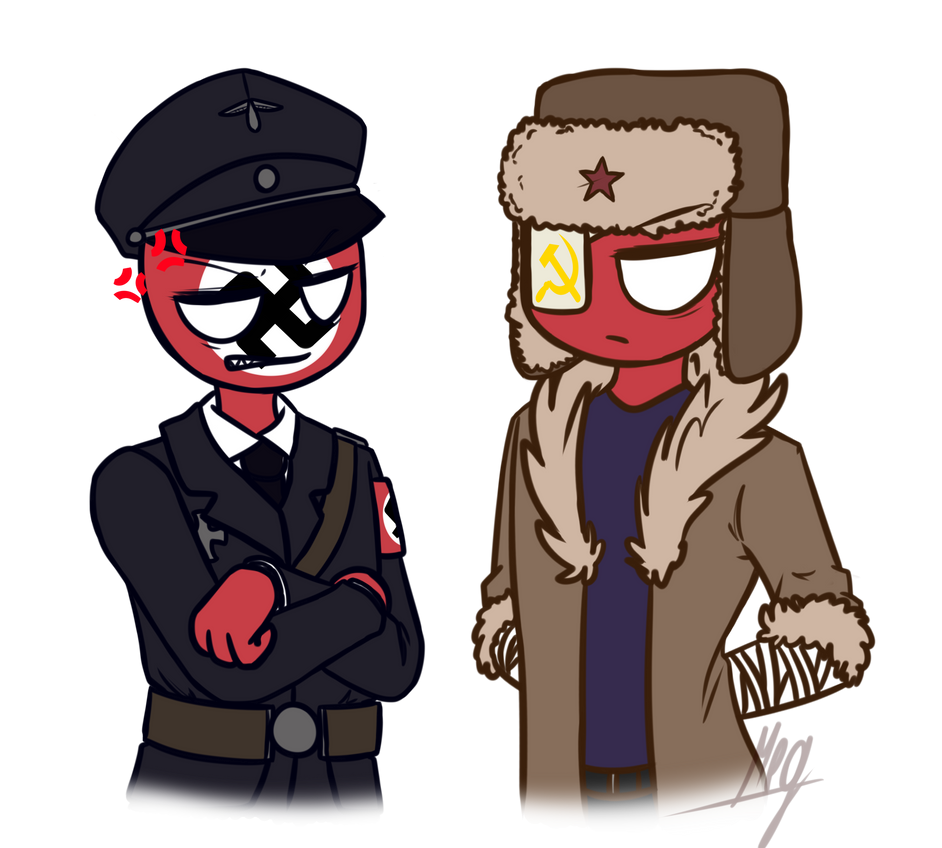 Countryhumans Third Reich And Ussr By Koro Megasaki Andro4 On