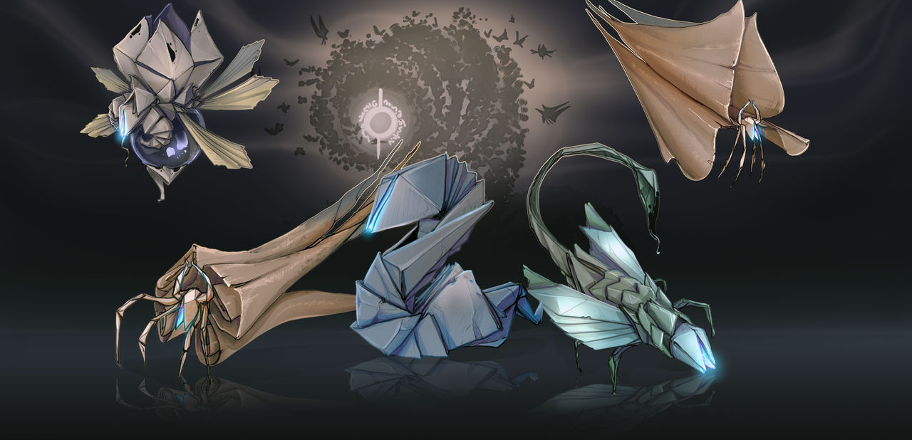 Paper swarm by MikkyPon on DeviantArt