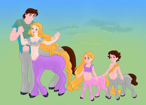 centar~Rapunzel, Flynn Rider, and childeren