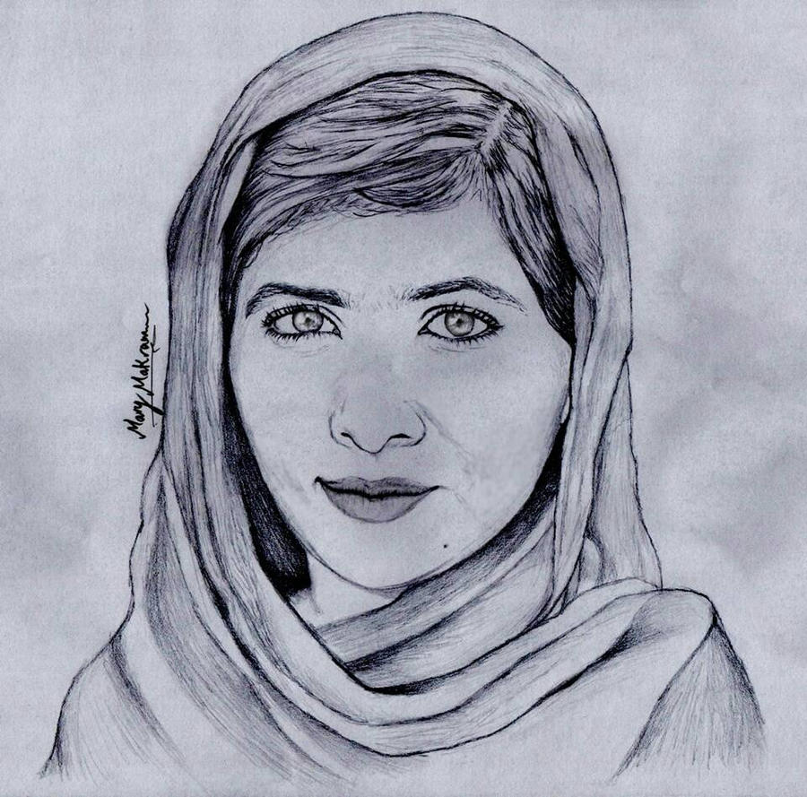 (Malala Yousafzai) / Old drawing by MaryMakram on DeviantArt