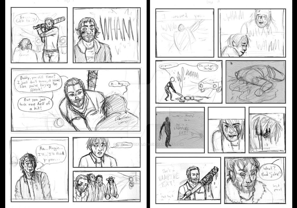 Twd Script TWD Comic (Tracing Template) by TheLadyOfBlack on DeviantArt
