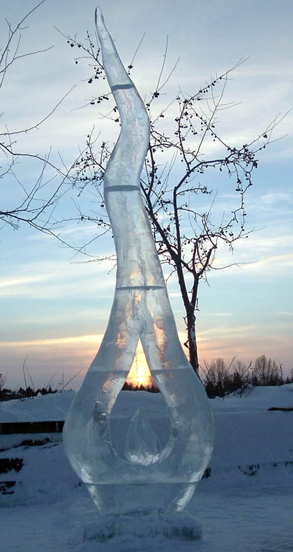 Ice Flame at sunset