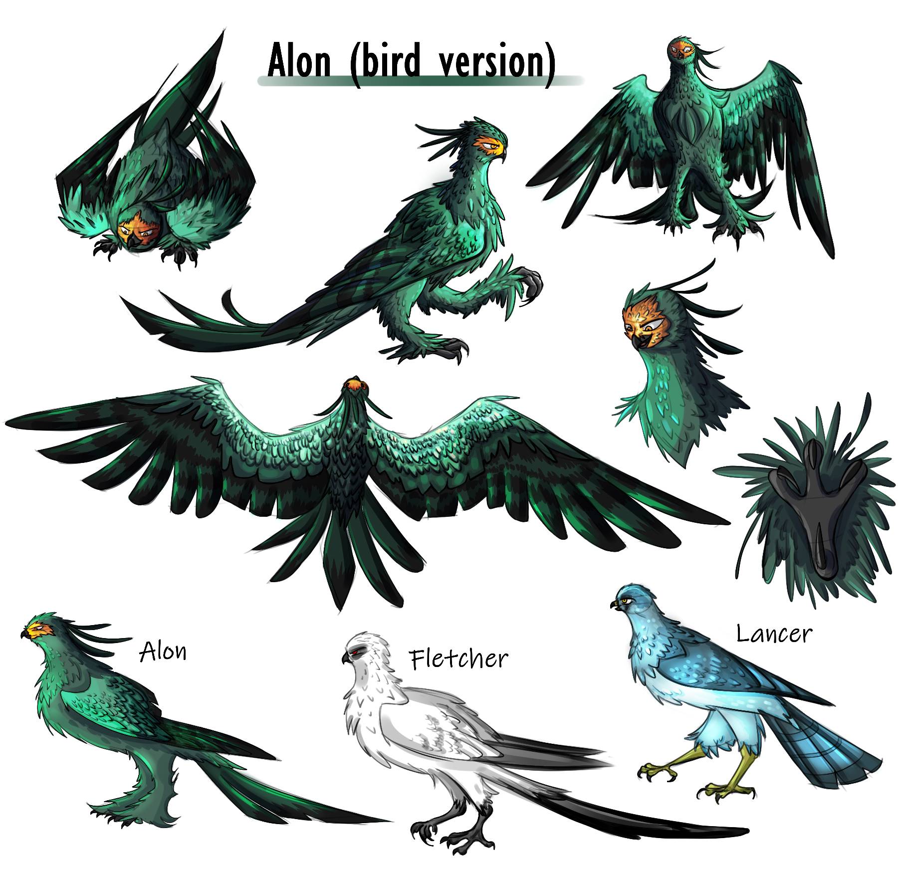 Deviantart Bird Designs Green bird by SunwheelRed on DeviantArt
