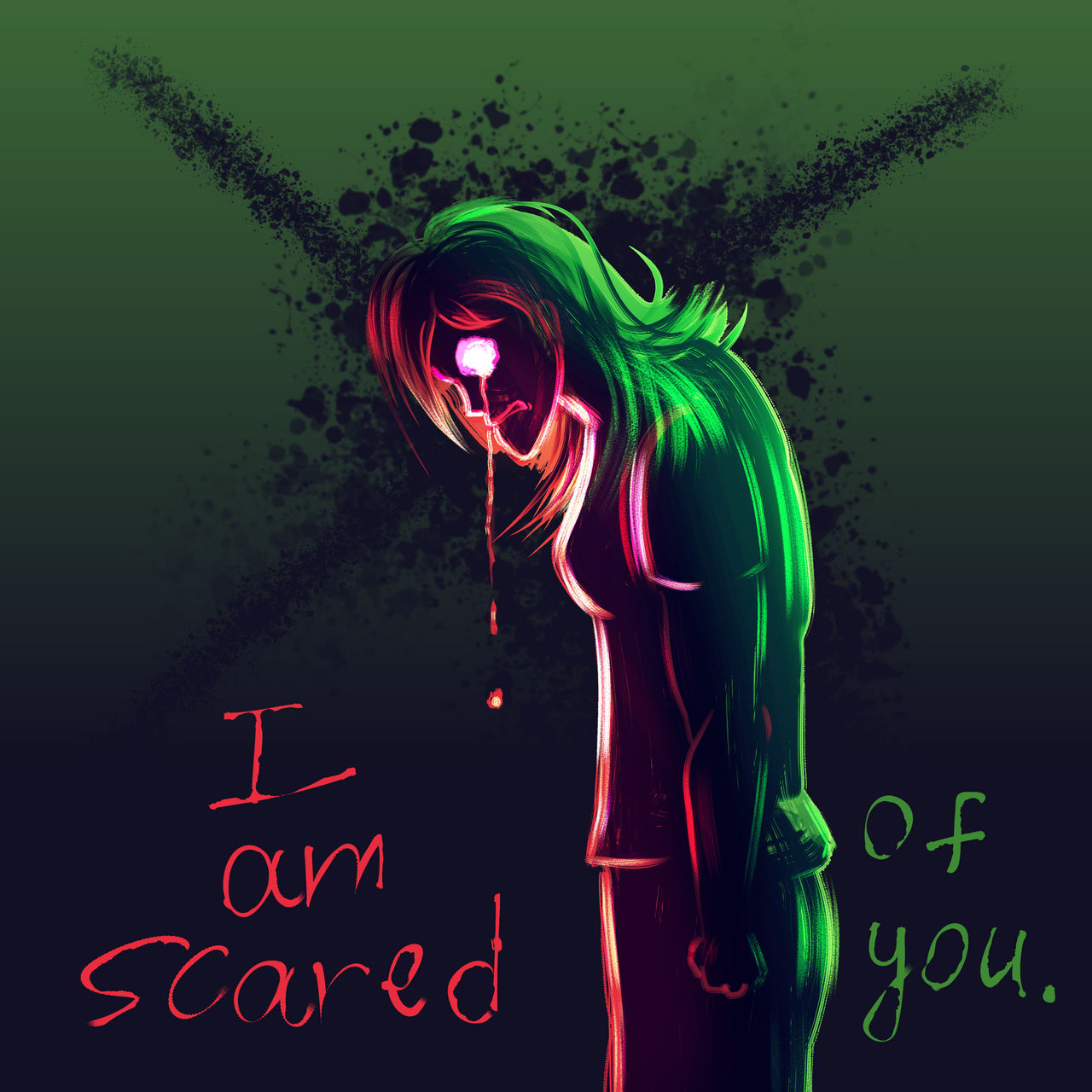 Character Scared Random Deviantart I'm scared of you by SunwheelRed on DeviantArt